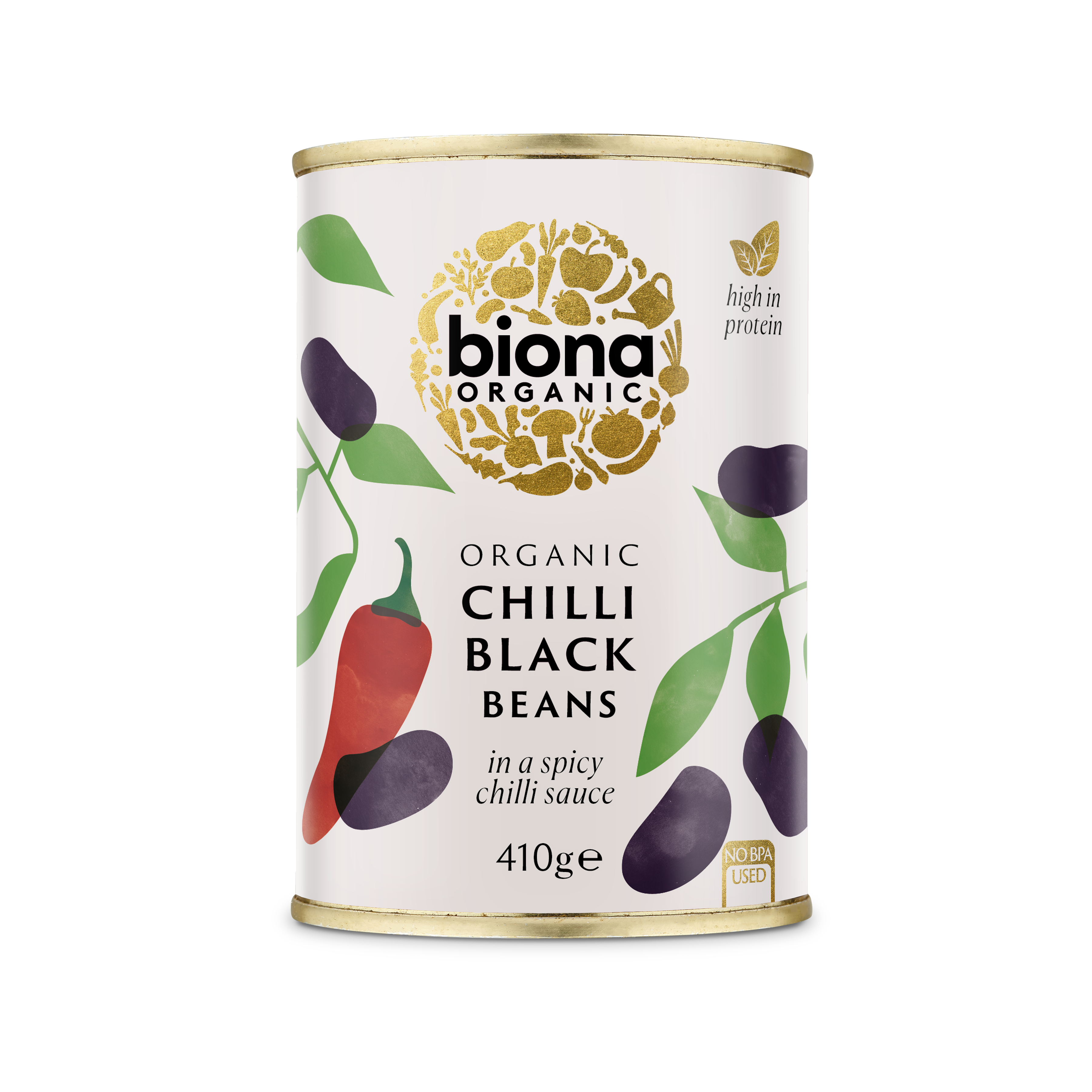 Fasole neagra in sos chilli la conserva bio 410g Biona