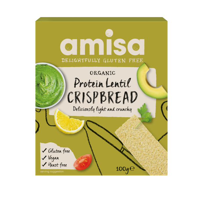 Crispbread proteic cu linte bio 100g Amisa