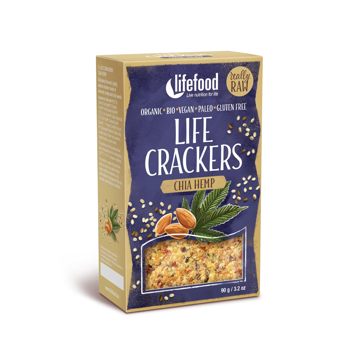 Lifecrackers cu chia si canepa bio 90g Lifefood