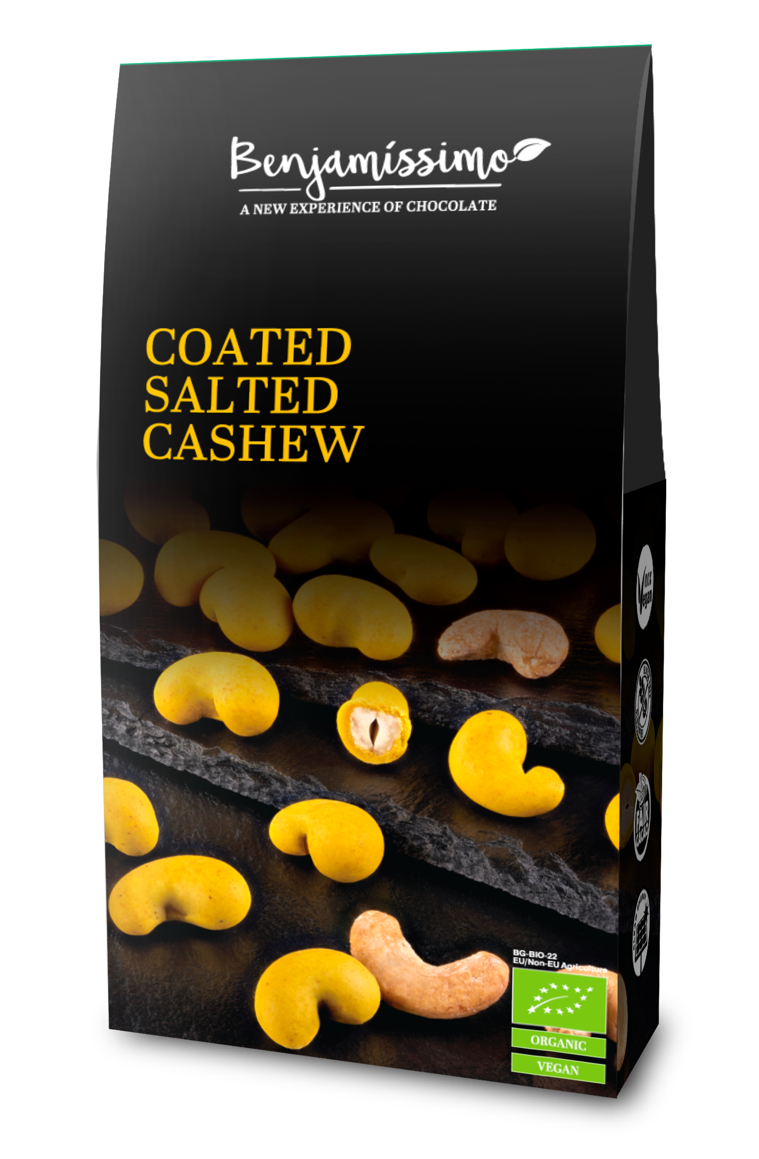 Caju sarat invelit in ciocolata cu turmeric bio  60g Benjamissimo