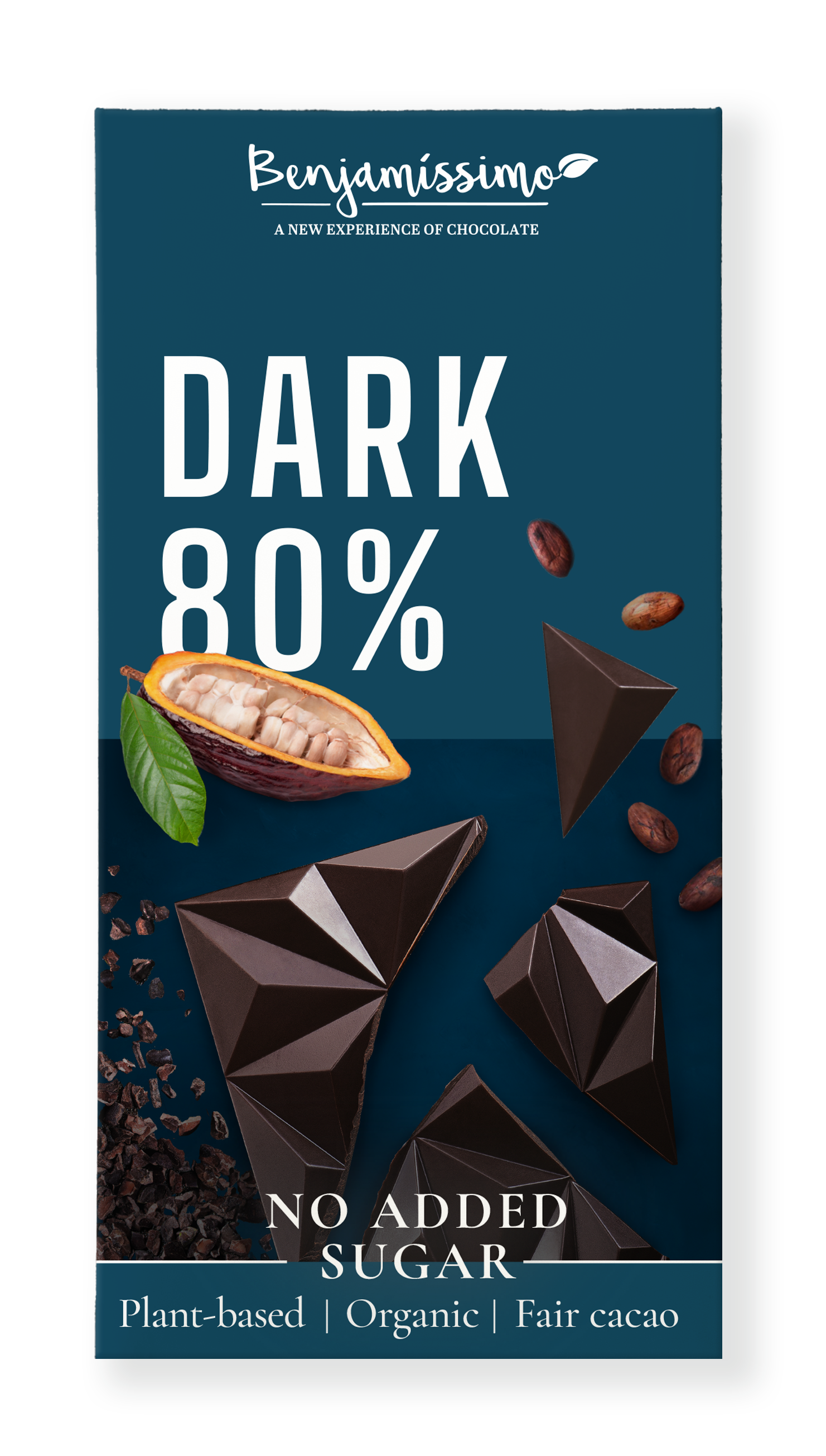 Ciocolata neagra 80% bio 60g Benjamissimo