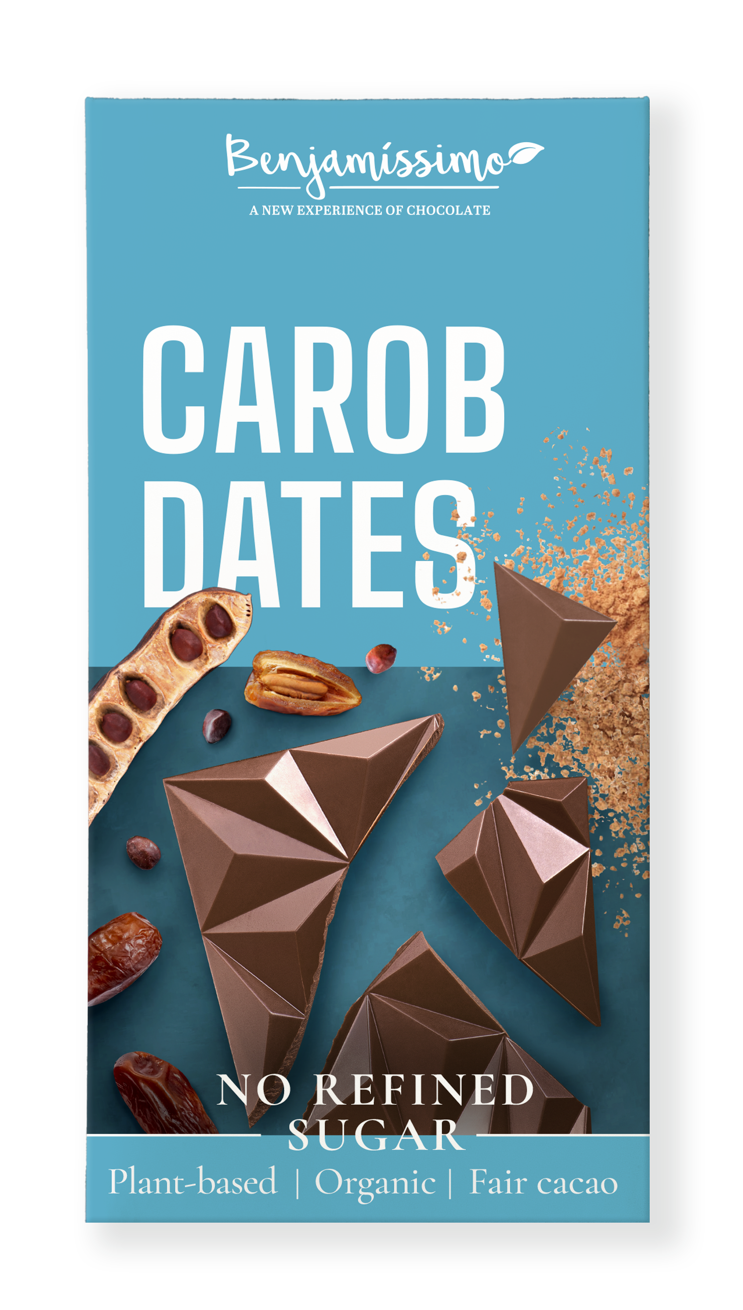 Ciocolata cu pudra de carob si curmale bio 60g Benjamissimo