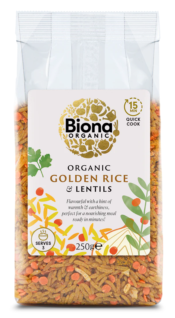 Orez auriu si linte bio 250g Biona