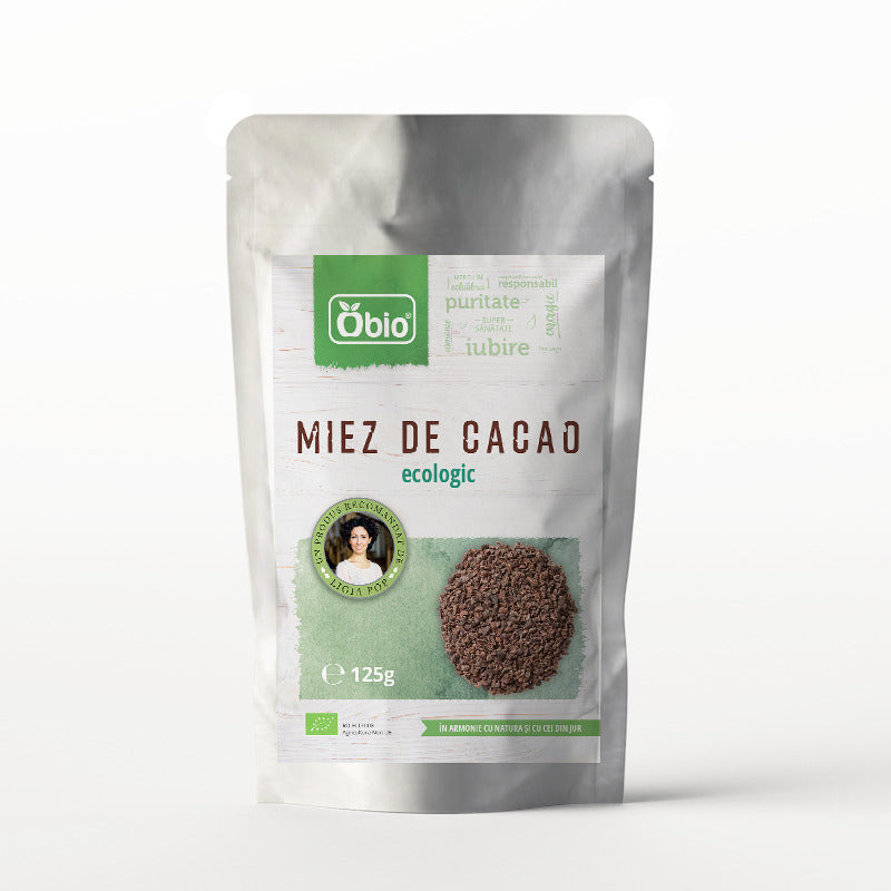 Miez de cacao bio 125g Obio