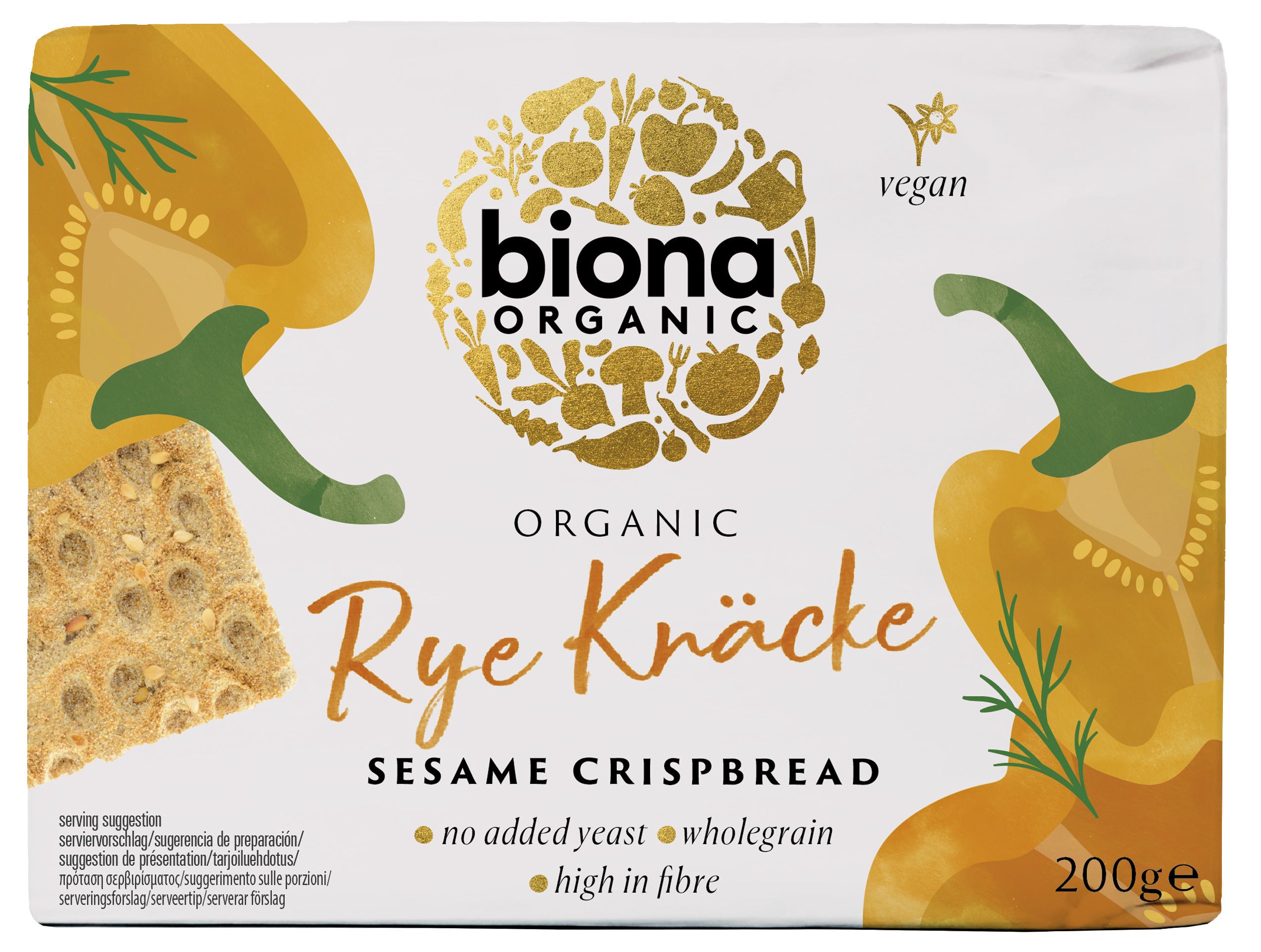 Crispbread din secara integrala cu susan bio 200g Biona