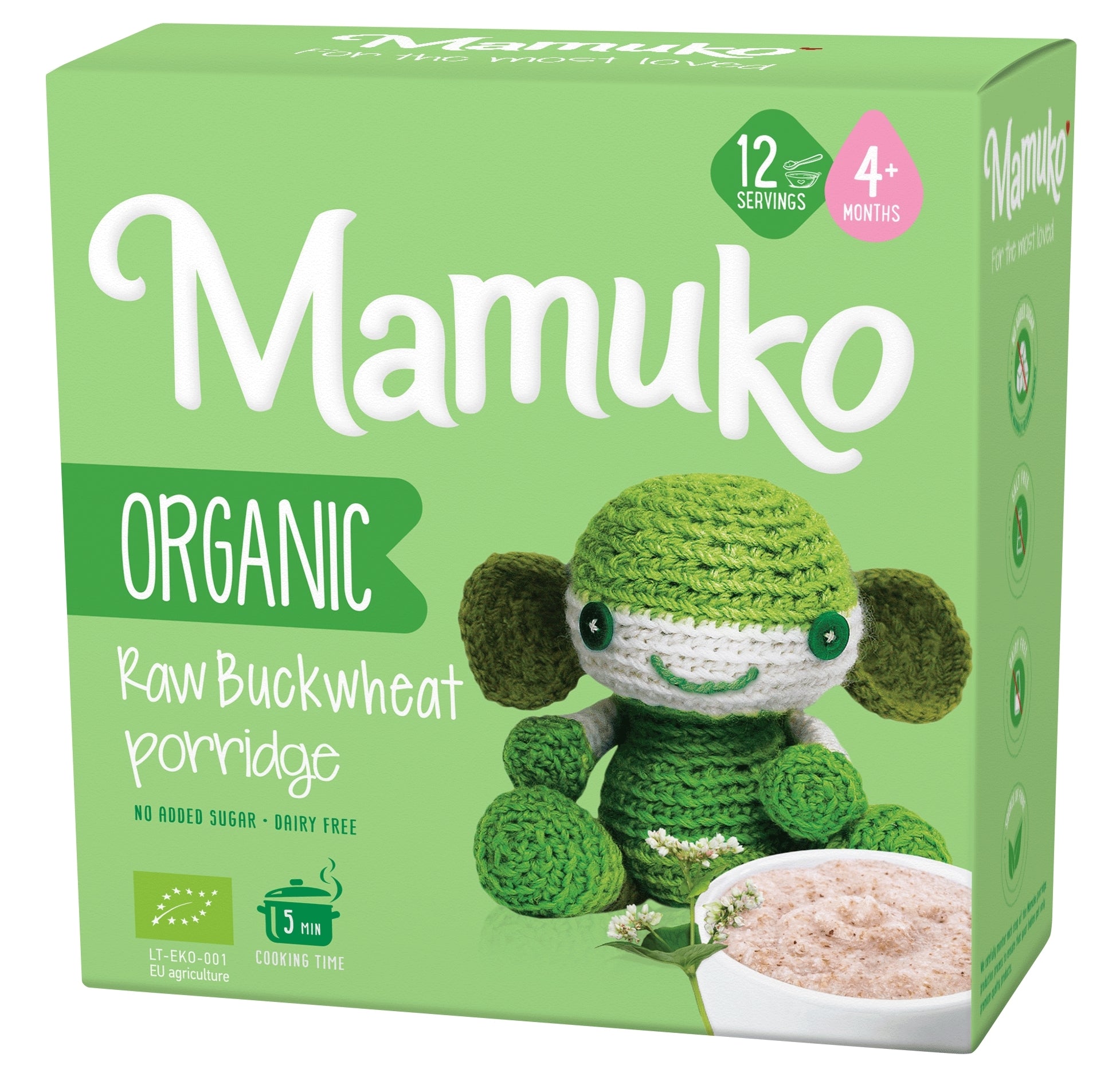 Porridge din hrisca raw bio  4+ luni 200g Mamuko