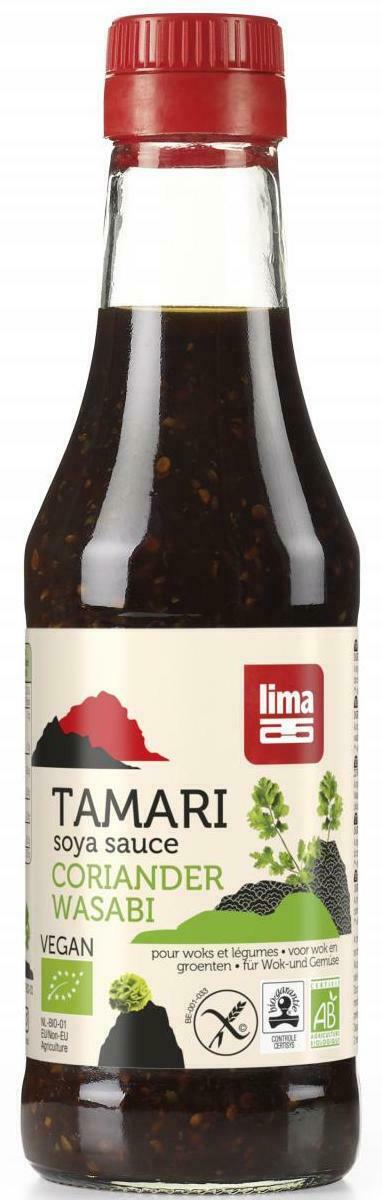 Sos de soia tamari cu coriandru si wasabi bio 250ml Lima