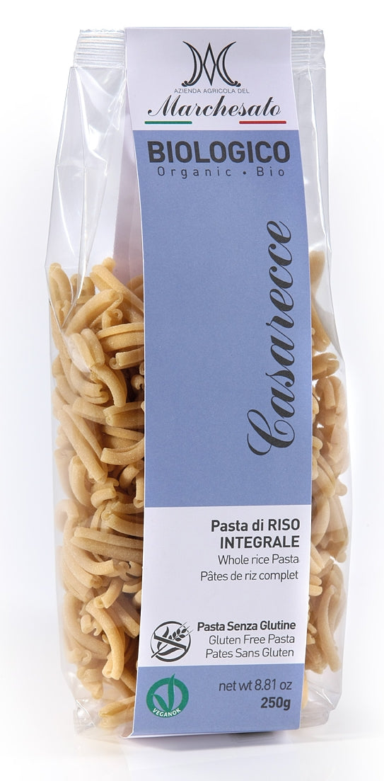 Paste casarecce din orez integral bio 250g Marchesato