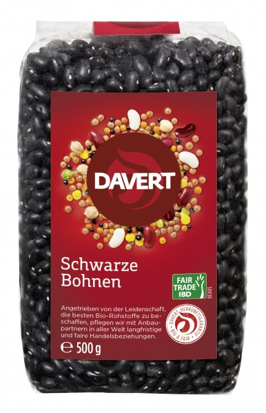 Fasole neagra bio 500g Davert
