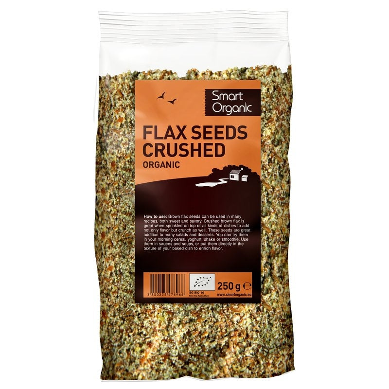 Seminte de in maro pisate bio 250g Smart Organic