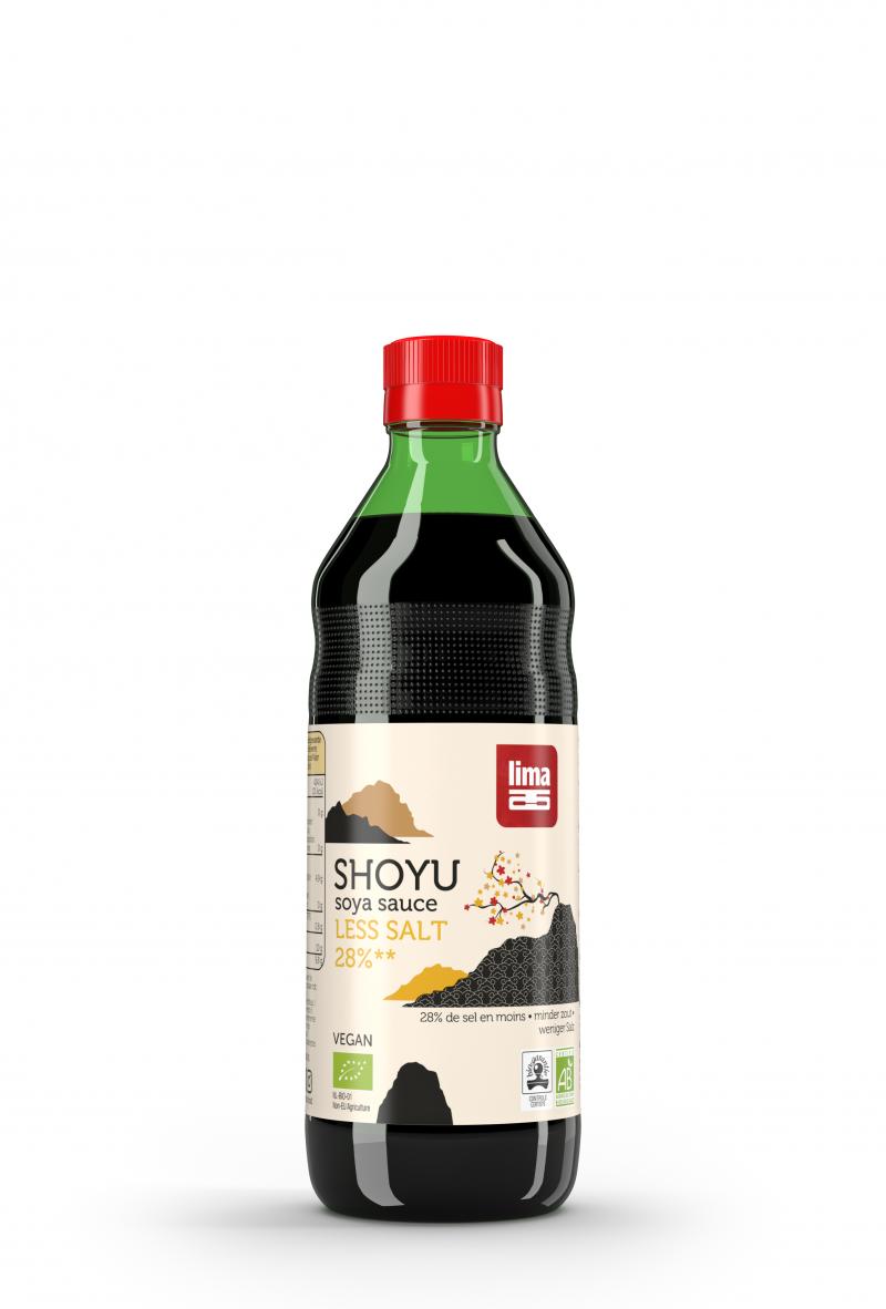 Sos de soia shoyu cu continut redus de sare bio 250ml Lima