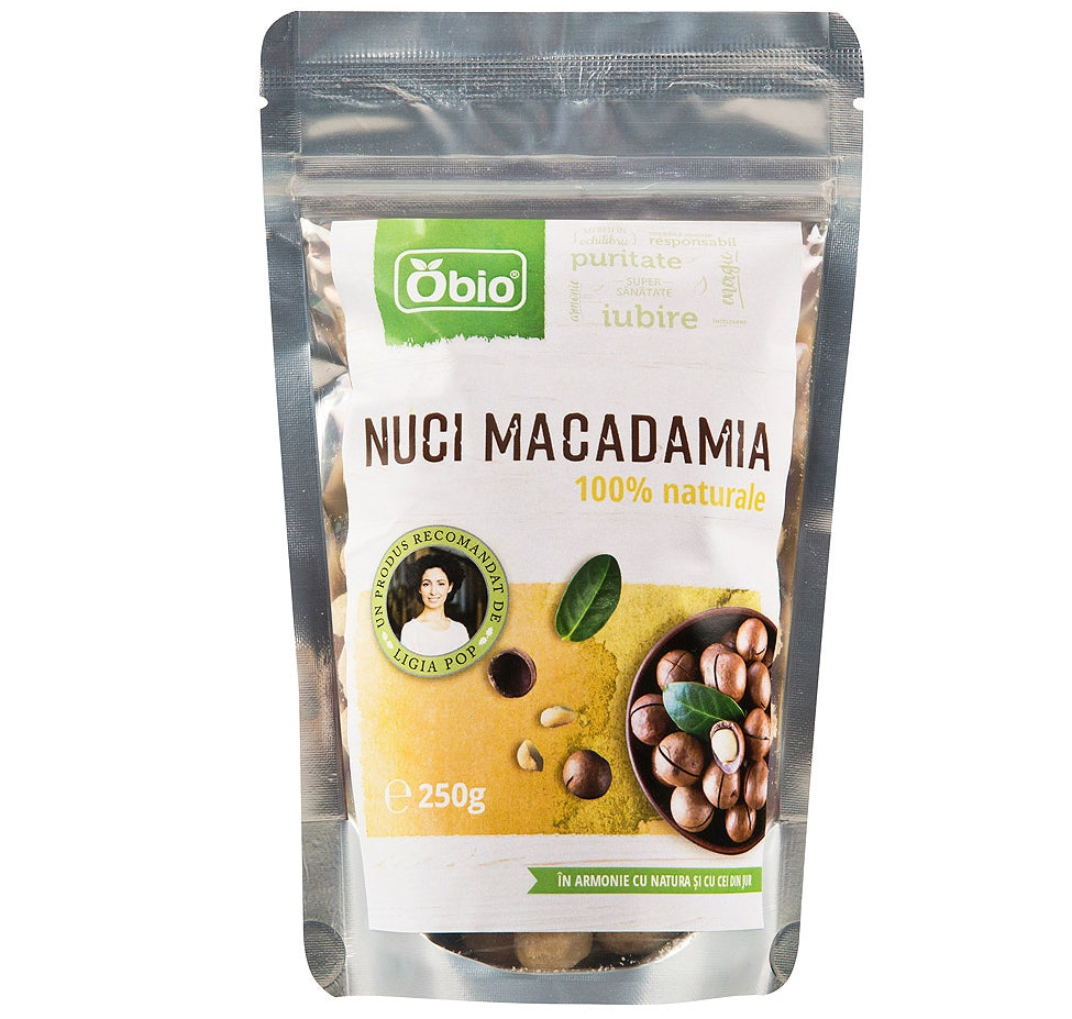 Nuci macadamia bio 250g Obio
