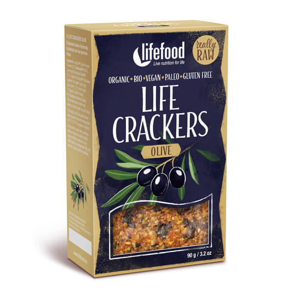 Lifecrackers cu masline bio 90g Lifefood